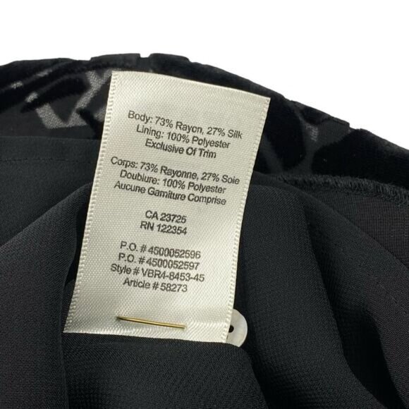 WILFRED Aritzia Trompette Velvet Silk Blend Floral A-Line Dress Sz Small - Picture 4 of 5